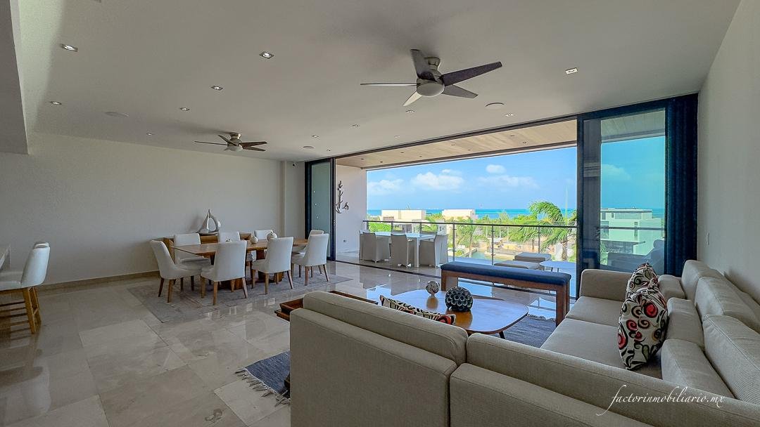 Departamento Allure Puerto Cancún de 3 Recámaras en Venta Amueblado