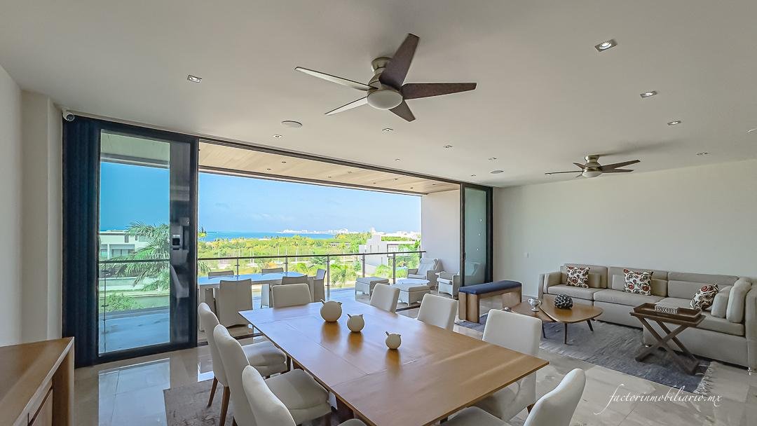 Departamento Allure Puerto Cancún de 3 Recámaras en Venta Amueblado