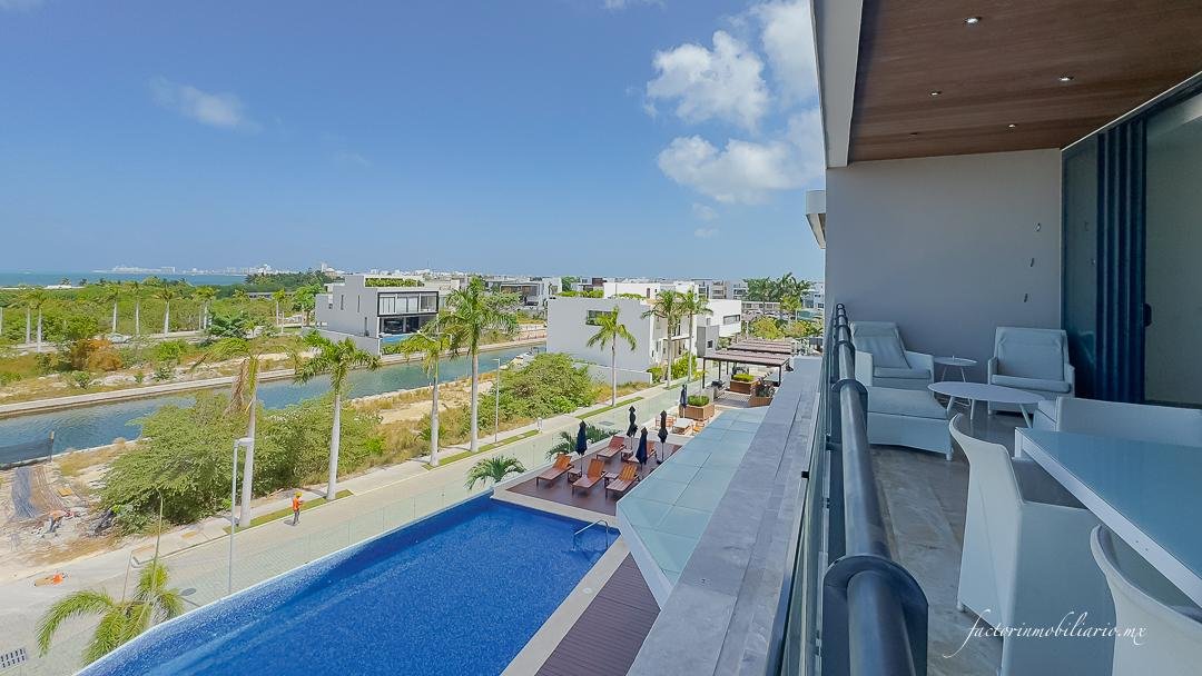 Departamento Allure Puerto Cancún de 3 Recámaras en Venta Amueblado