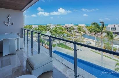 Departamento Allure Puerto Cancún de 3 Recámaras en Venta Amueblado