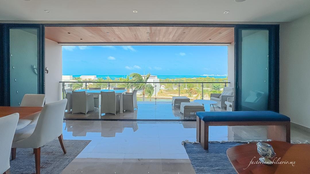 Departamento Allure Puerto Cancún de 3 Recámaras en Venta Amueblado