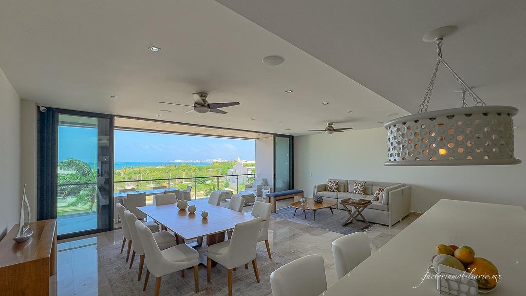 Departamento Allure Puerto Cancún de 3 Recámaras en Venta Amueblado
