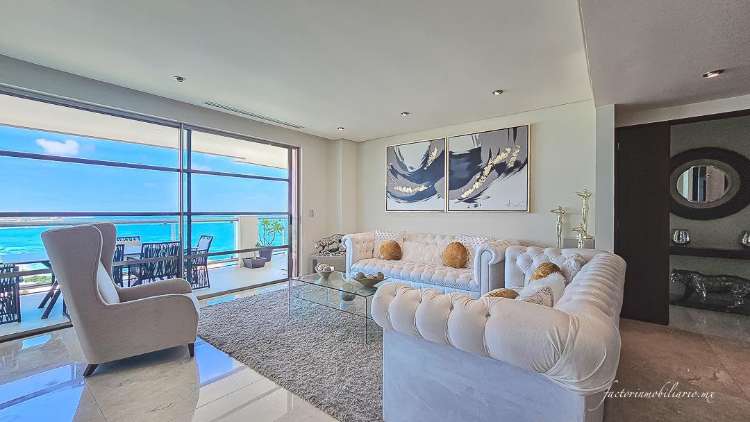 Departamento Novo Cancún en Puerto Cancún de 2 Recámaras en Renta Sin Muebles