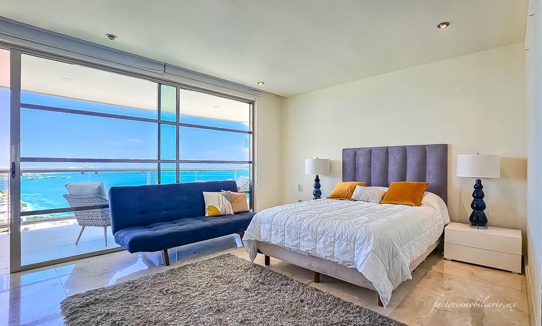 Departamento Novo Cancún en Puerto Cancún de 2 Recámaras en Renta Sin Muebles
