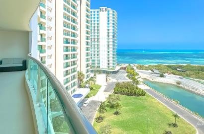 Departamento Novo Cancún en Puerto Cancún de 2 recámaras en renta semiamueblado