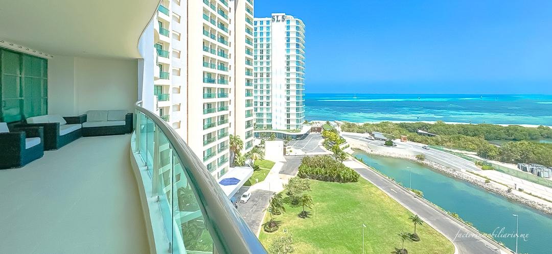 Departamento Novo Cancún en Puerto Cancún de 2 recámaras en renta semiamueblado