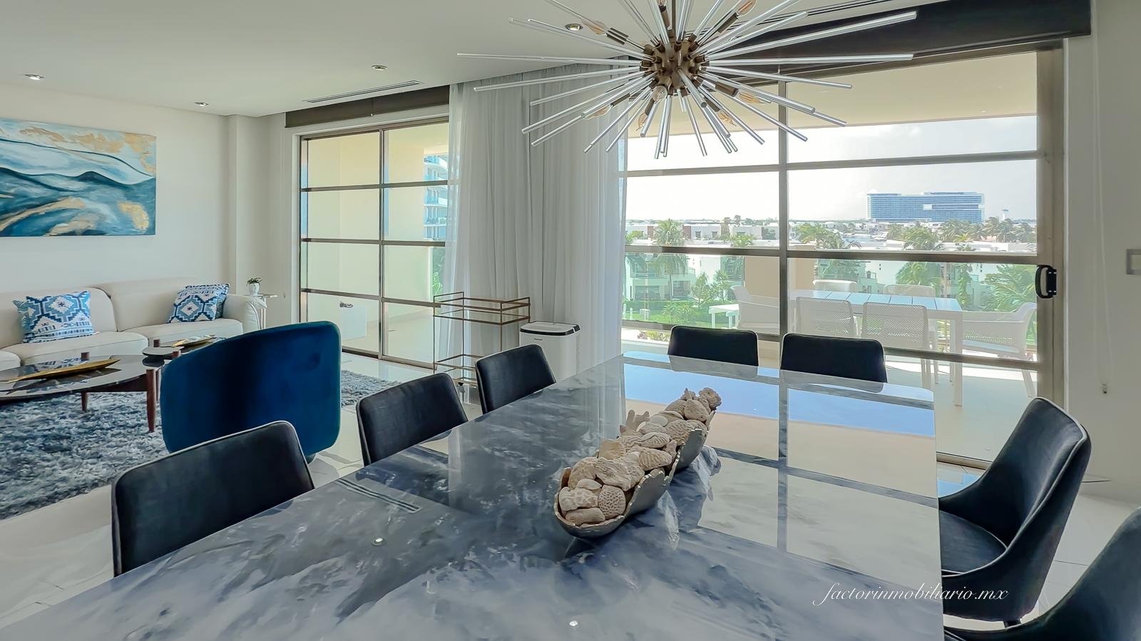 SLS Residences | Novo Cancún | Torre Apus | Departamento de 3 Recámaras en Venta Amueblado