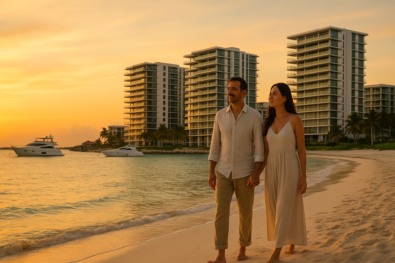 Atardecer en la playa juntos (1)