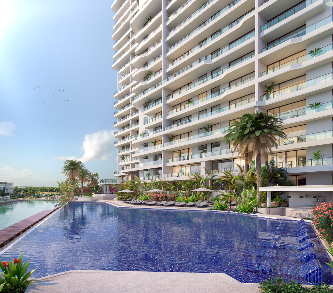 Departamento en Venta Blume Puerto Cancún 251 m2