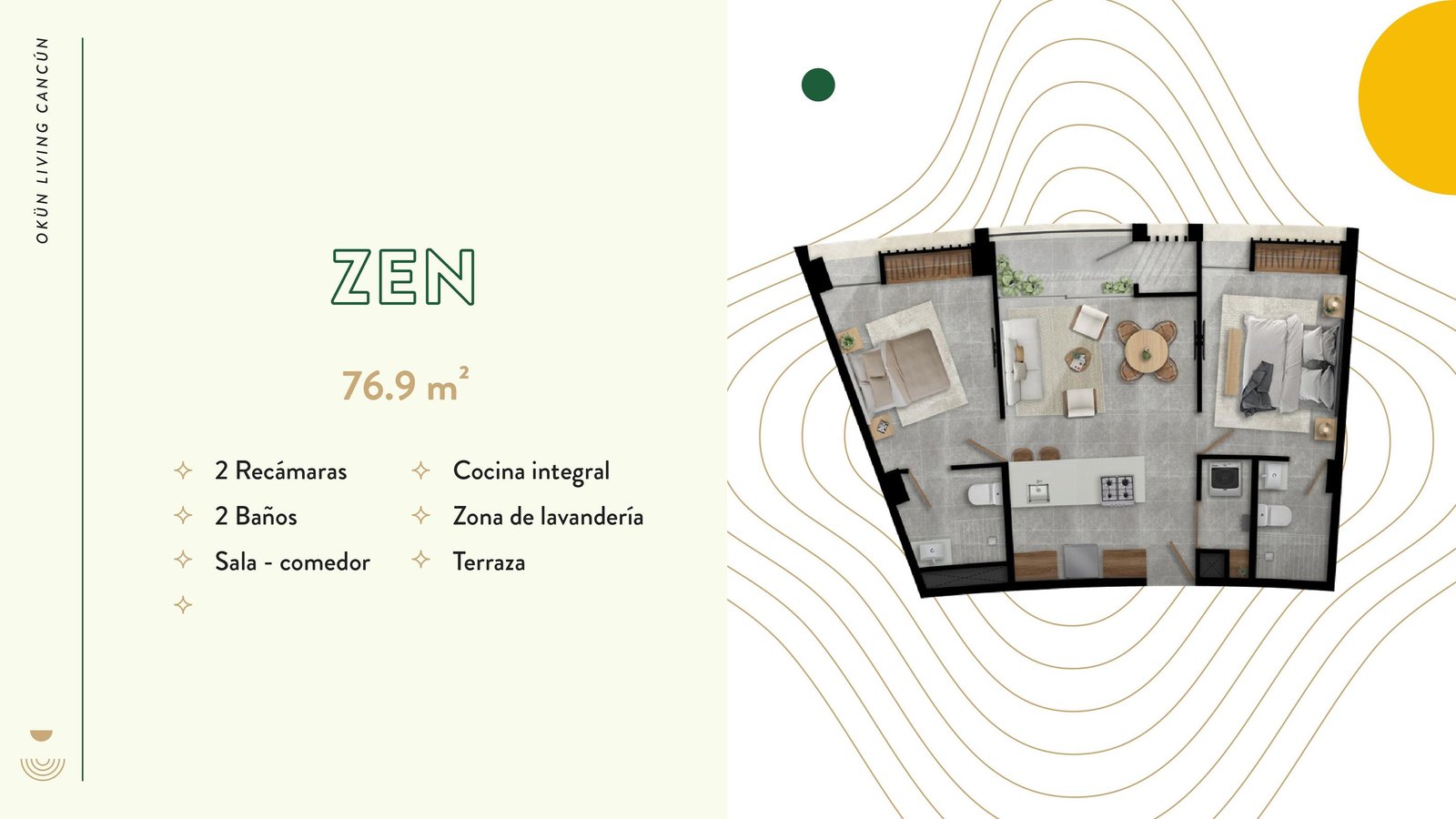 Okün Living Cancún | Departamentos