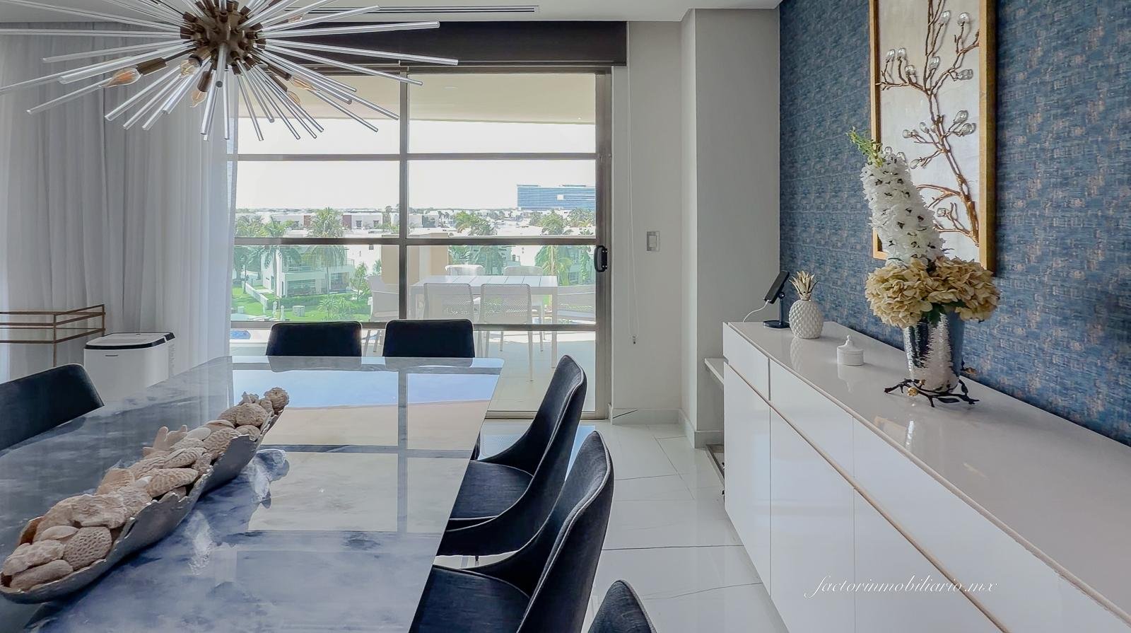 SLS Residences | Novo Cancún | Torre Apus | Departamento de 3 Recámaras en Venta Amueblado